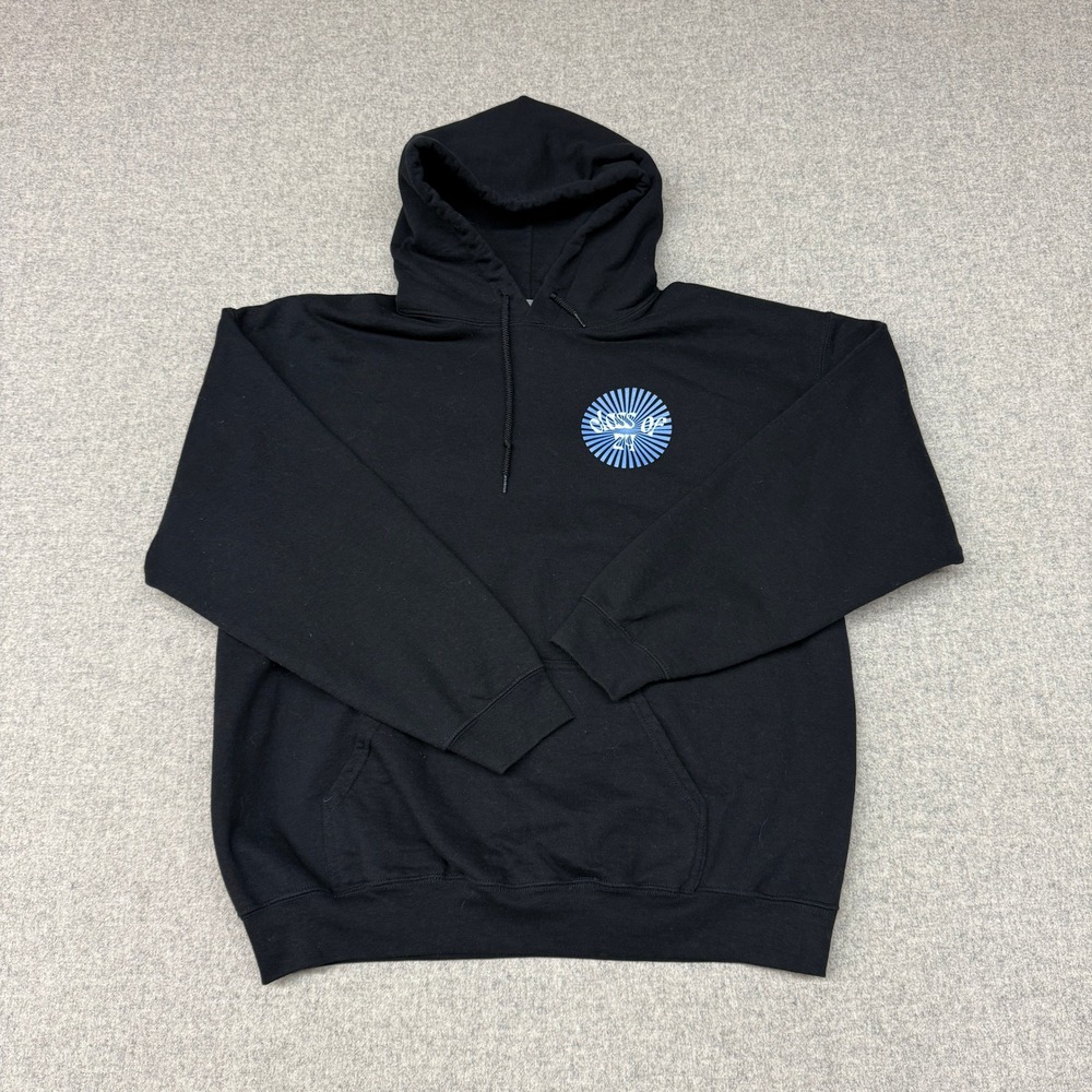 Gildan Heavy Blend Hoodie Size L Black Class of 24 Graphic Pullover Sweatshirt